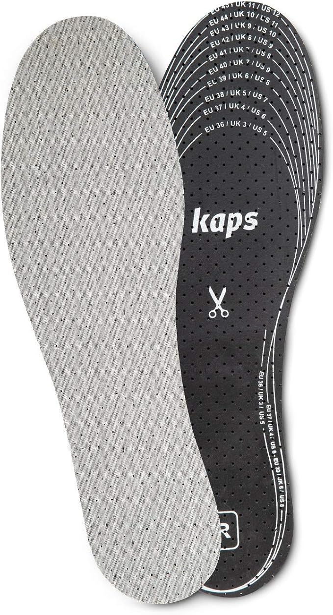 6 Pair Pack Anti Odour Shoe Insoles Set with Odor Eating Charcoal, Shoe Inserts, Kaps Odour Stop