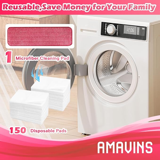 3 Pack Microfiber Cleaning Pads, Reusable Microfiber Mop Pads for 18 Inch Mop, Hardwood Floor Replacement Cleaning Mop Pads, Machine Washes