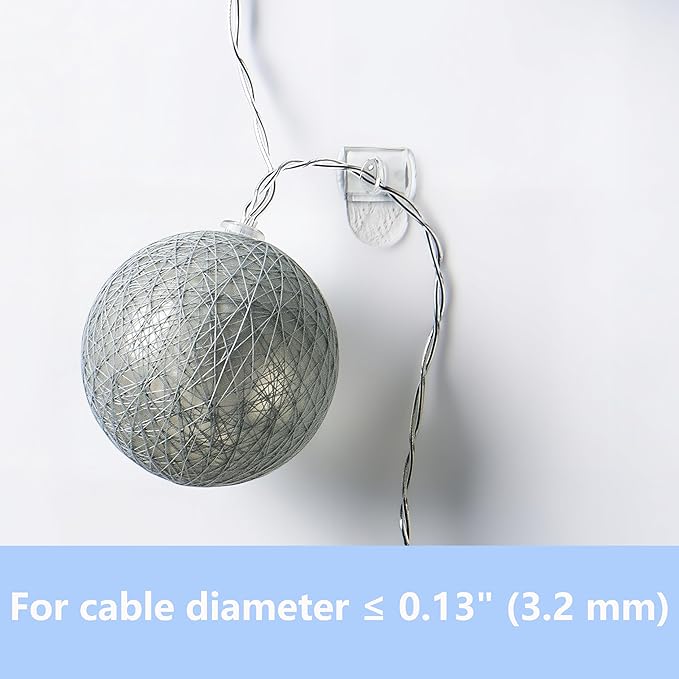 240 Mini Clear Light Clips with 300 Adhesive Strips, Damage-Free Indoor Mini Wall Hooks for Hanging, Removable Clips for Christmas Decoration