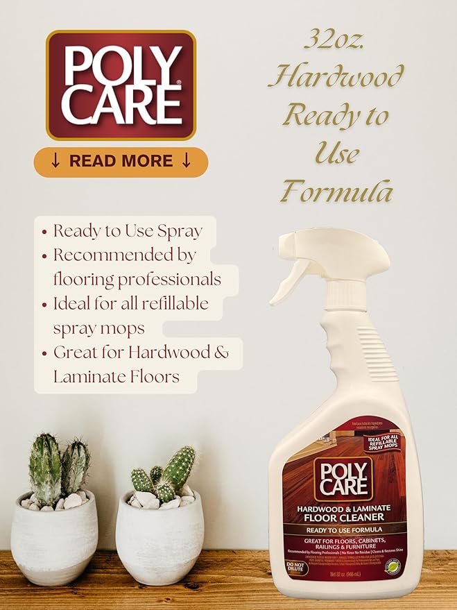 Hardwood Floor Cleaner Refill - 32 fl oz Spray (12 Pack) - Fresh- Refill for Spray Mops and Spray Bottles - Residue-Free Floor Cleaning Solution for Wood or Laminate Floors