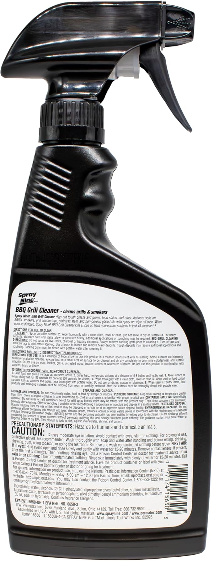 Spray Nine 15650 Barbeque Grill Cleaner, 22 oz.