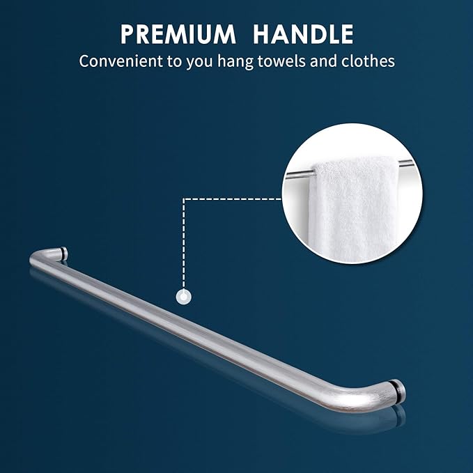 SUNNY SHOWER Bathtub Shower Door 60" W x 62" H Semi-Frameless Double Sliding Design Glass Shower Tub Door, Brushed Nickel Finish
