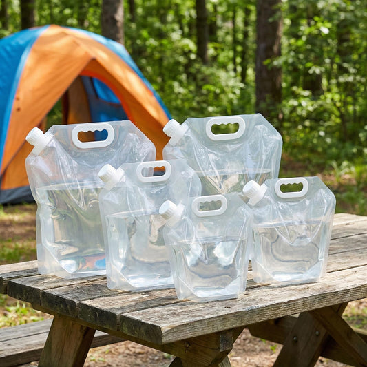 Collapsible Water Containers Set, 6 Pack (2x10L, 2x5L, 2x3L) - Image 1