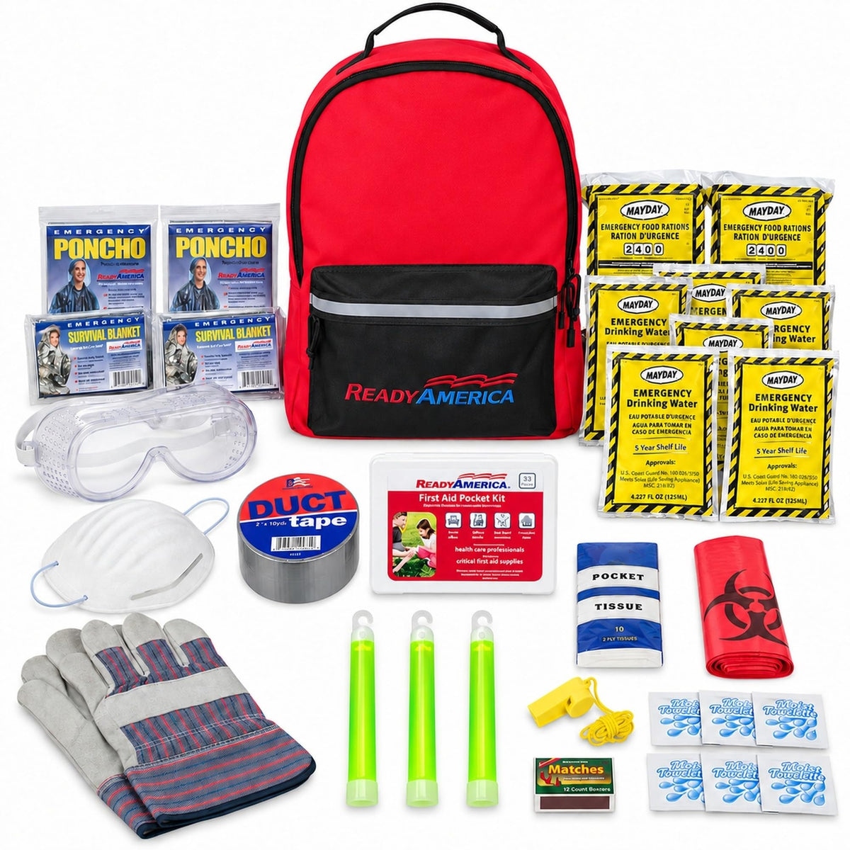 Ready America 70287 Tornado Emergency 2-Person 3-Day Backpack - Image 1