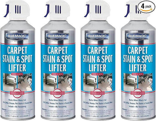 Blue Magic Carpet Stain & Spot Lifter - 22 oz. Aerosol Can (Pack of 4)
