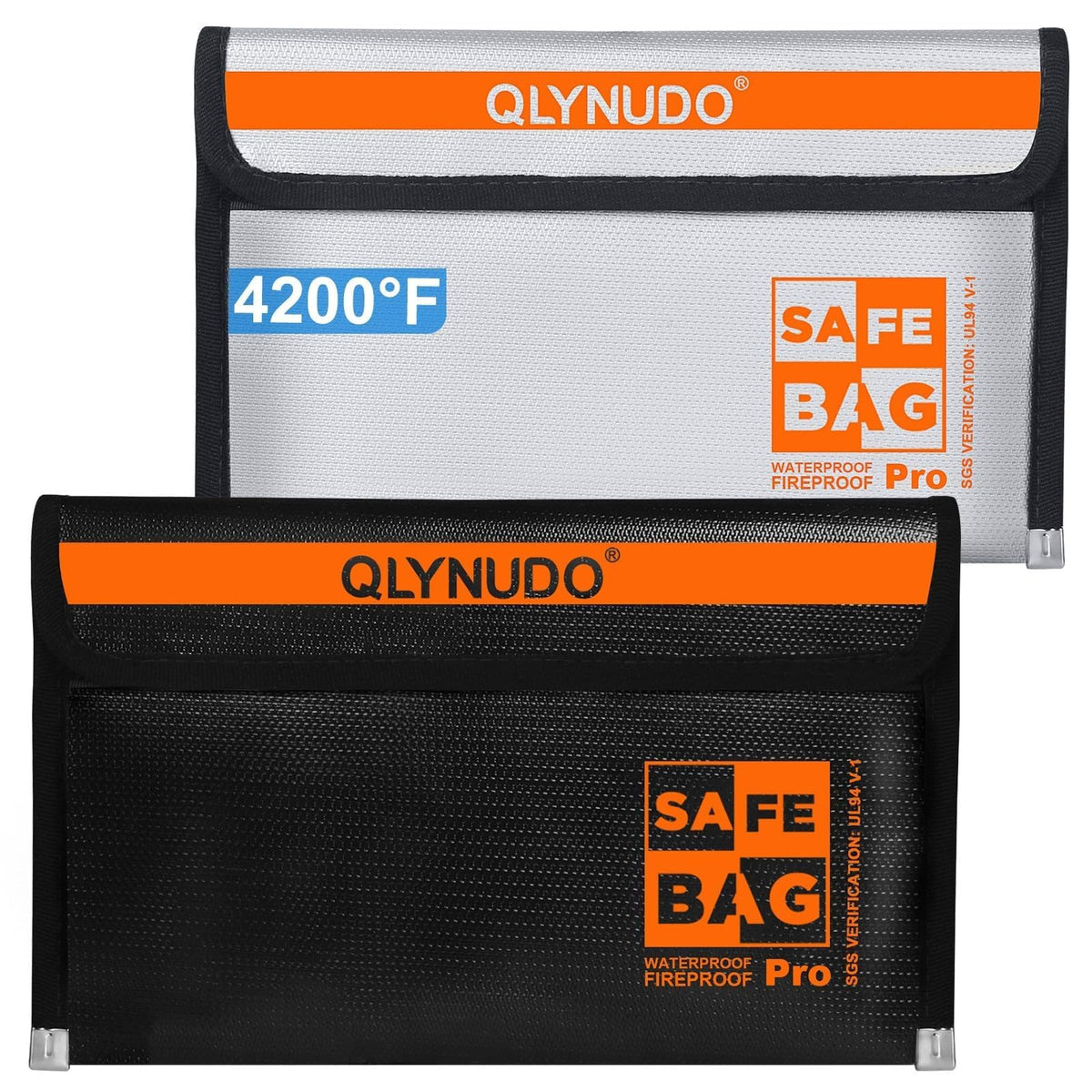 Fireproof Document Bag 2-Pack, Document Bag Fireproof Waterproof - Image 1