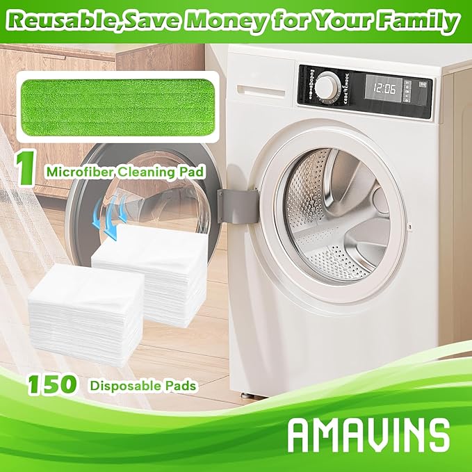 3 Pack Microfiber Cleaning Pads, Reusable Microfiber Mop Pads for 18 Inch Mop, Hardwood Floor Replacement Cleaning Mop Pads, Machine Washes