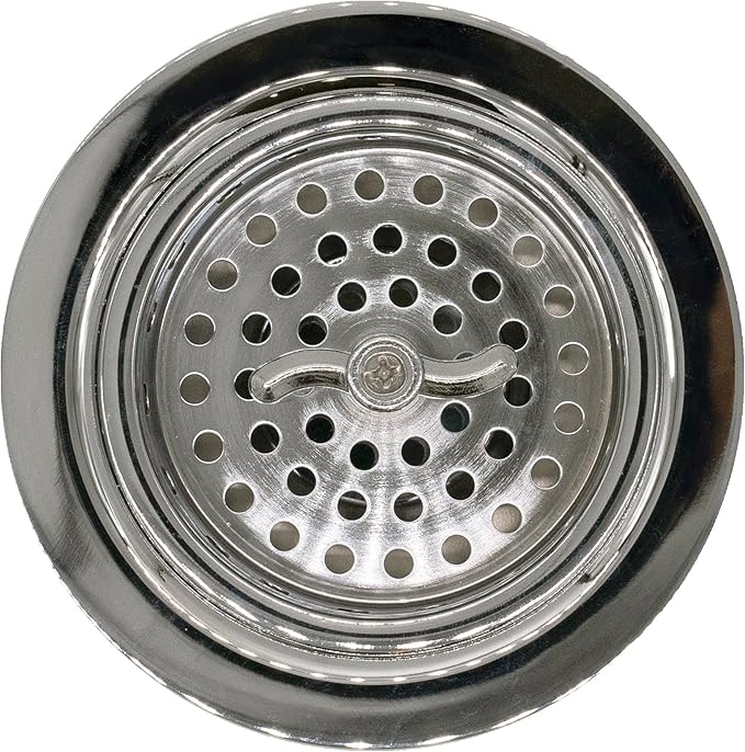 Westbrass R213-05 Wing Nut Style Large Kitchen Basket Strainer, Polished Nickel
