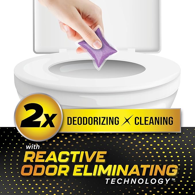 Camco TST MAX RV Toilet Treatment Drop-INs - Control Unwanted Odors and Break Down Waste and Tissue - Septic Tank Safe - Lavender Scent - 30-pack (41553)