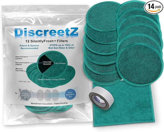Adult Flatulence Relief Pads End Odor & Noise Up to 100%. Best Gas Relief, Charcoal Flatulence Underwear Aid, Gas Deodorizer & Silencer. Activated Charcoal Flatulence Pads. Anti-Gag Gift S-12