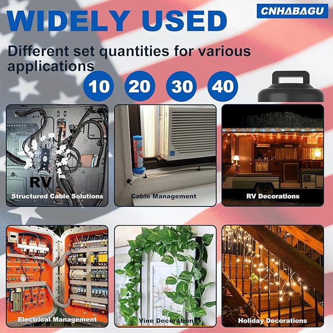 Magnet Zip Tie Mount Magnetic Zip Ties Mount Base Holder Multipurpose Wire Cable Holder Mount Wire Clips Management for Home Office Marine Electrical Wiring (D23 10Pcs)