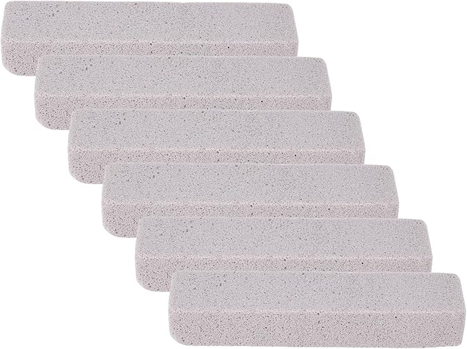 Jeffergarden 6PCS Pool Pumice Stone for, PVC Material Toilet Bowl Cleaner Stick, Heavy Duty Scouring Brush for Kitchen Sink Bathtub Shower Tile Swimming Pool Limescale Removal (53mm)