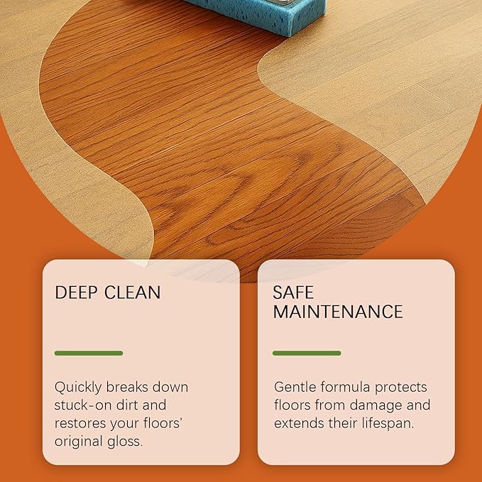 Pumpkin Spice Mop Soap, Floor Cleaner for Mopping, Brazilian Waves Mop Soap, Fall Scent Floor Cleaner, Multisurface Bathroom & Kitchen Mops Soaps, Concentrated Formula, for Wood and Tile (2)
