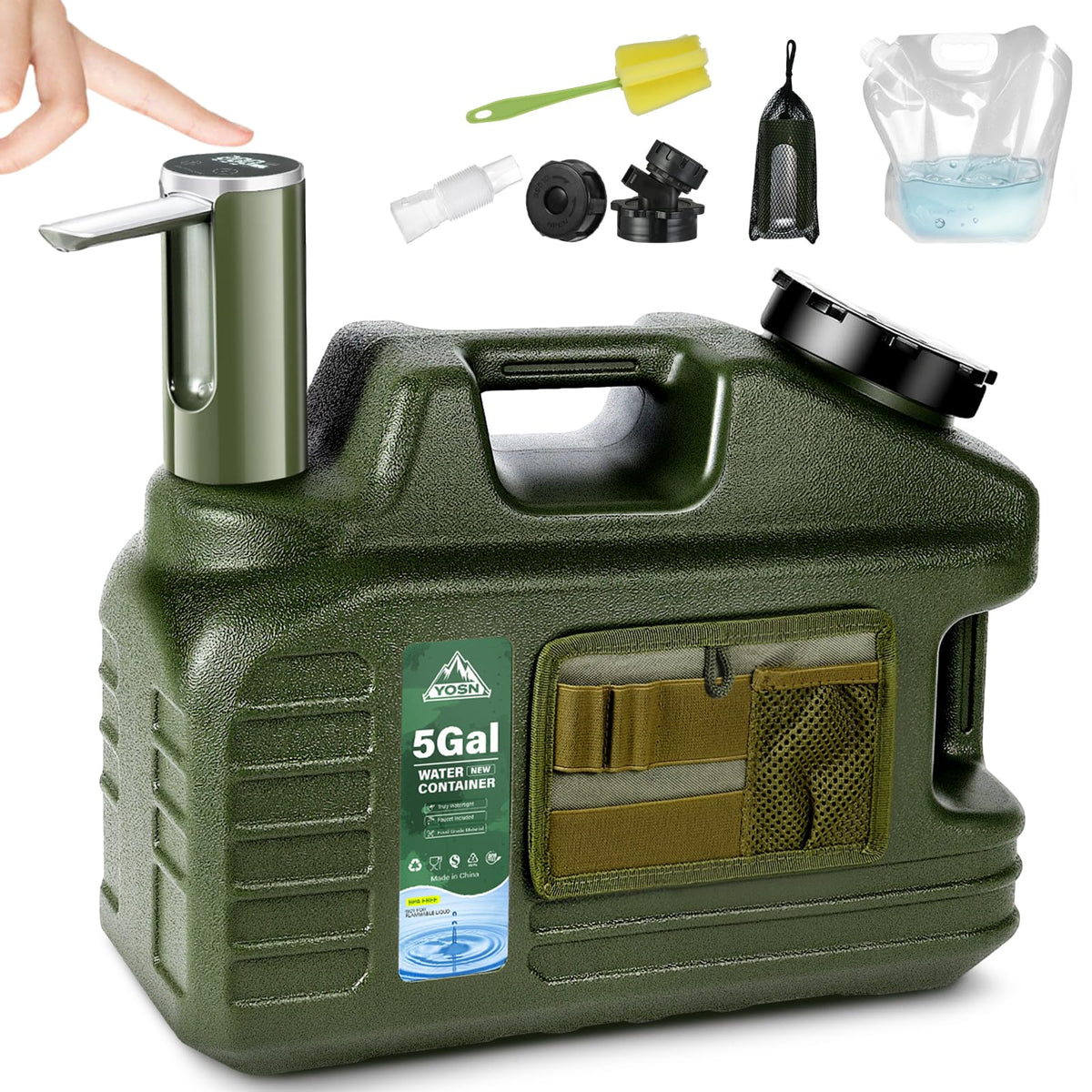 5 Gallon Water Jug with Pump, Camping Water Container - Image 1