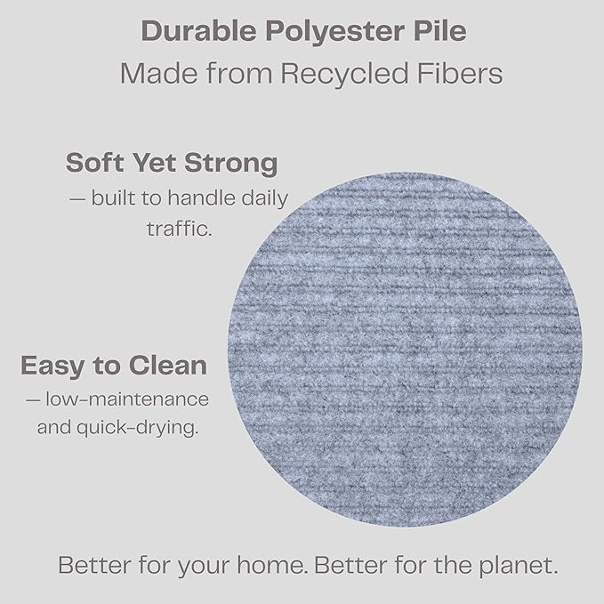 iCustomRug Spartan Weather Warrior Duty Indoor/Outdoor Utility Ribbed in 3ft,4ft,6ft Widths 70 Custom Sizes with Natural Non-Slip Rubber Backing 4'X8' in Grey