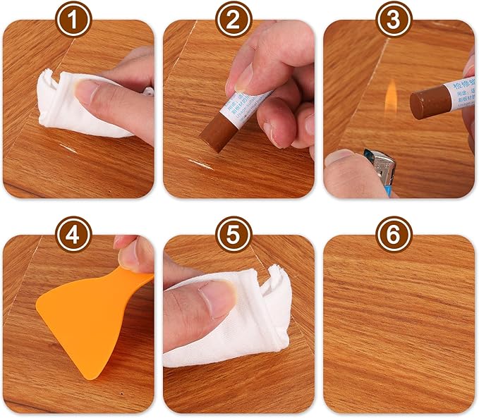 uxcell Furniture Repair Wax Crayons Kit, 20Pcs - Wood Filler Stick, Touch Up Furniture Markers - for Scratches Holes Tables Desks Wooden Floor Laminate Covers, Common Series