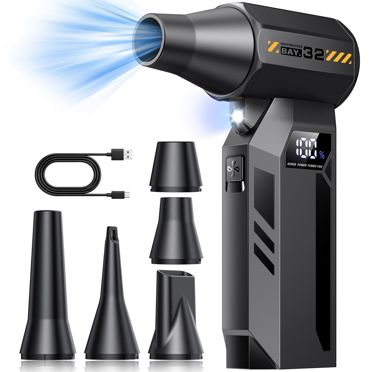 Compressed Air Duster, 150000 RPM Electric Air Duster - Image 1
