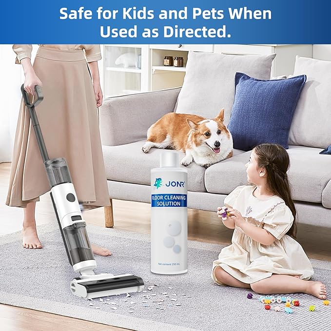 JONR Floor Cleaning Solution for ED/S20 Series Wet Dry Vacuum, Suitable With All Robot Vacuums with Mopping and Cordless Wet/Dry Vacuum Mop Cleaner, Deep Cleans for Multiple Hard Floors, 8.45 FL Oz