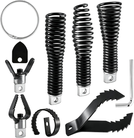 8-Piece Drain Snakes Drill Attachment, Tackle Any Clog - Image 1