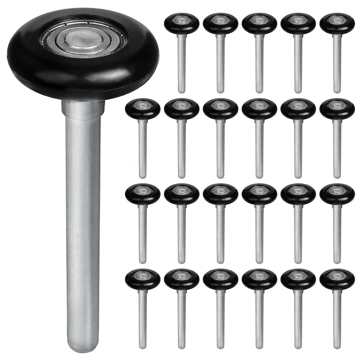 BlueStars 24-Pack 1.8" Nylon Garage Door Rollers with 4.7" Stem - Image 1