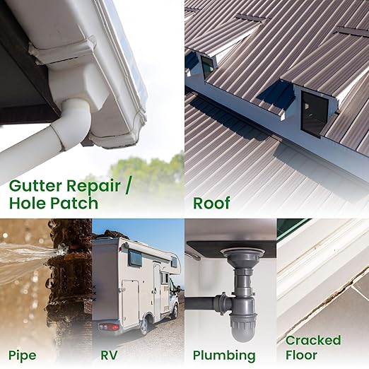 ECOHomes Aluminum Butyl Tape, Waterproof Aluminum Foil Tape for Leaks (2 Inch Wide) | Butyl Seal Tape for Roofs, Gutter Repair, Gutter Holes, Pipes, Metal Roof Patch, RV, Plumbing and Outdoor Sealing