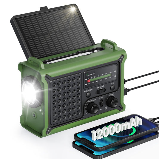 Emergency Weather Radio with Large Solar Panel, Real - Image 1