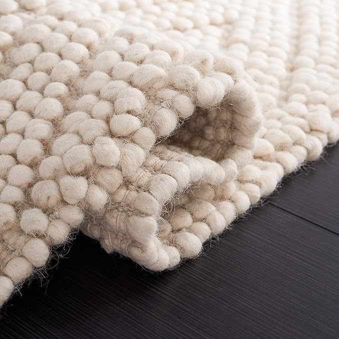 SAFAVIEH Natura Collection Runner Rug - 2'3" x 8', Ivory, Handmade Moroccan Boho Trellis Wool, Ideal for High Traffic Areas in Living Room, Bedroom (NAT224A)