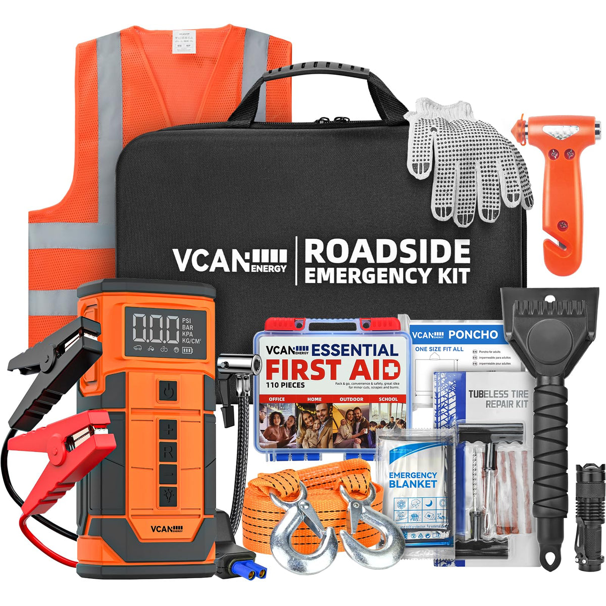 Jump Starter with Air Compressor, VCANENERGY Roadside - Image 1