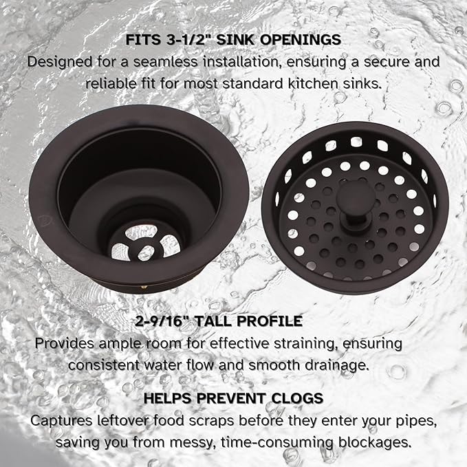 Westbrass A214-12A 3-1/2" Post Style Large Kitchen Sink Basket Strainer, Antique Bronze