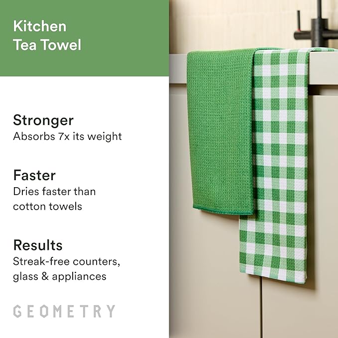 GEOMETRY St. Patrick’s Day Kitchen Towels - Quick Dry Microfiber Cloth Dish Towels for Kitchen Drying - Premium Quick Dry St Patrick's Day Tea Towel - Lucky