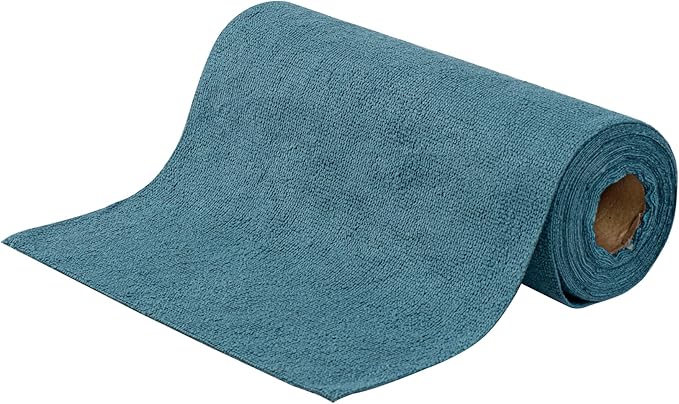 Restaurantware-Clean Tek Professional 11.8 x 11.8 Inch Microfiber Towel Rolls, 300 Reusable Towel Rolls - Tear Away, Perforated, Teal Microfiber Cleaning Roll, For All The Cleaning Tasks