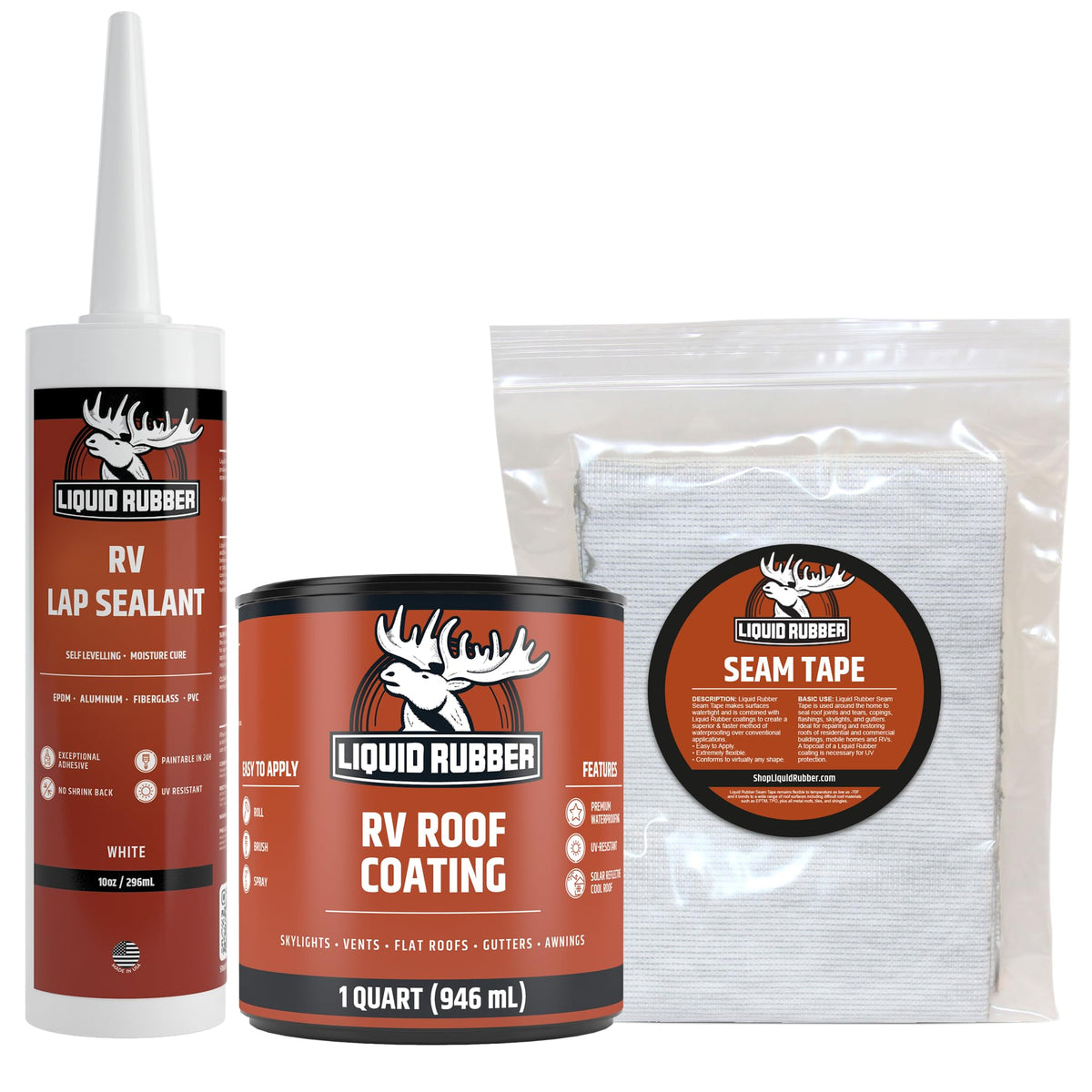 Liquid Rubber RV Roof Sealant & Coating - Small Repair Kit - Image 1