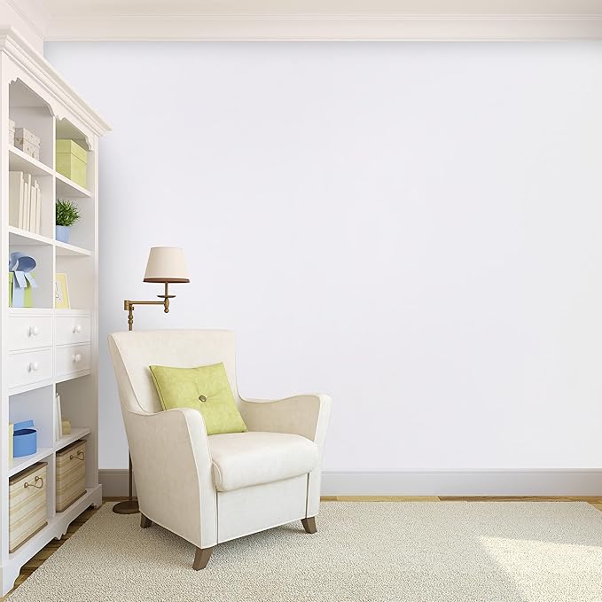 White Contact Paper - 15.7 x 500 Inch Peel and Stick Wallpaper, Matte White Wallpaper, Self Adhesive and Removable Decorative Contact Paper for Cabinets,Stand Liner, Table and Door Makeover Decor