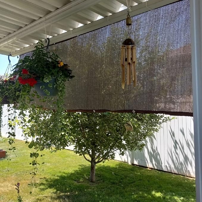 Fence Privacy Screen Balcony Sun Shade Cloth 3'3"x16' 80% Shade Fabric Outdoor Patio Screens Mesh Panels Apartments Railing Cover UV Protection for Backyard Garden Porch Deck