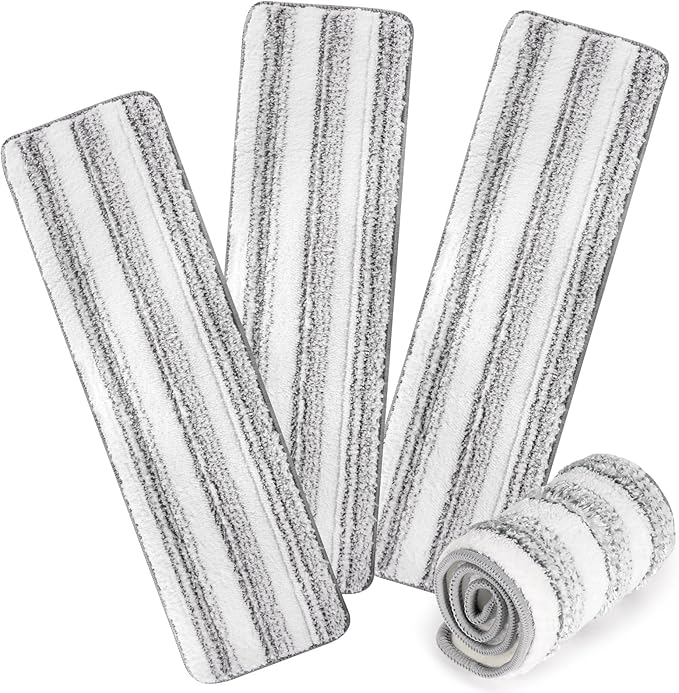 3 Pack Microfiber Cleaning Pads, Reusable Microfiber Mop Pads for 18 Inch Mop, Hardwood Floor Replacement Cleaning Mop Pads, Machine Washes
