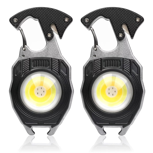 MAKDAK 2PC Keychain Flashlight Rechargeable Cob Keychain - Image 1