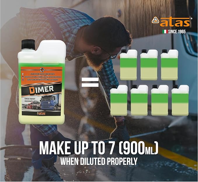 ATAS Dimer 900ml – Heavy-Duty All-Purpose Cleaner & Degreaser | Ultra-Concentrated Industrial Strength for Grease, Oil, Grime on Engines, Tires, Tools & Machinery