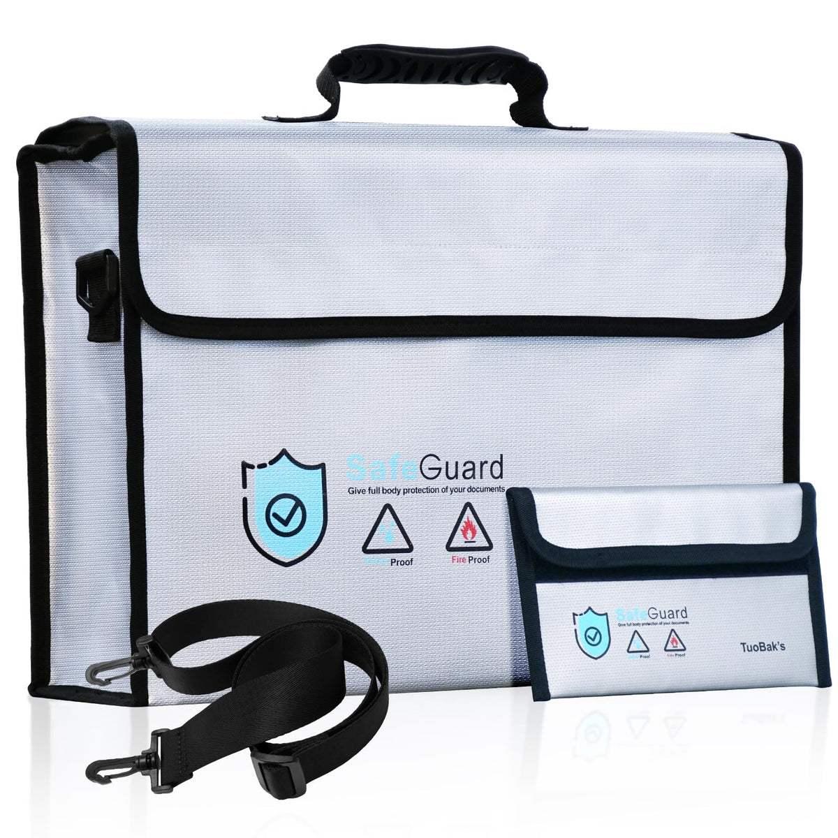 Fireproof Document Bag - Large (17" x 12" x 5.7") Fireproof - Image 1