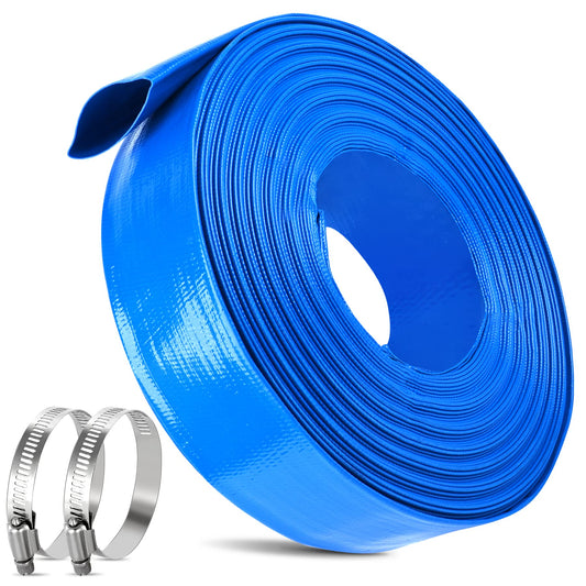 2 IN x 30FT Pool Backwash Hose Heavy Duty Drain Discharge Double - Image 1