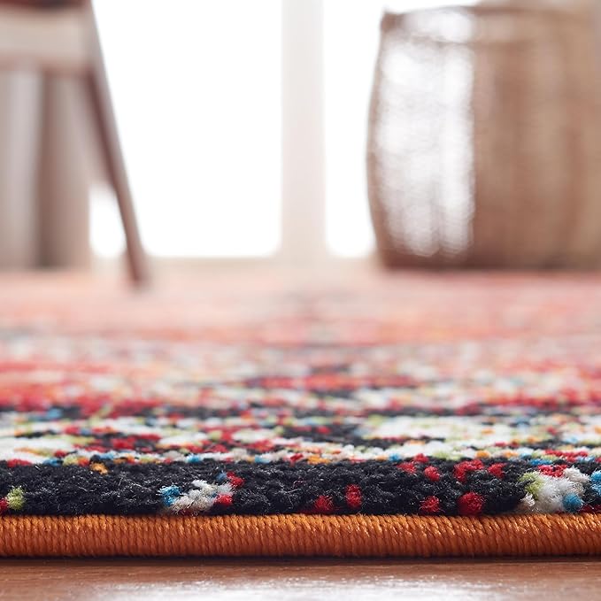 SAFAVIEH Vintage Hamadan Collection Runner Rug - 2'3" x 6', Orange & Red, Oriental Traditional Persian Design, Non-Shedding & Easy Care, Ideal for High Traffic Areas in Living Room, Bedroom (VTH293P)
