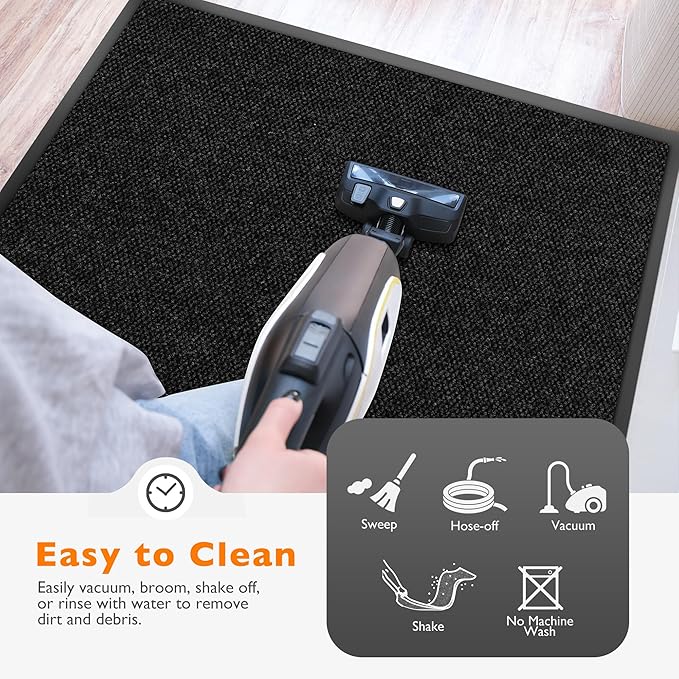 Custom Size Extra Large Front Door Mat, 4FT x 20FT Indoor Outdoor Entrance Commercial Floor Mat, Heavy Duty Dirt Trapper Doormat for Entryway Welcome Mat, Low Profile, Non-Slip, Waterproof