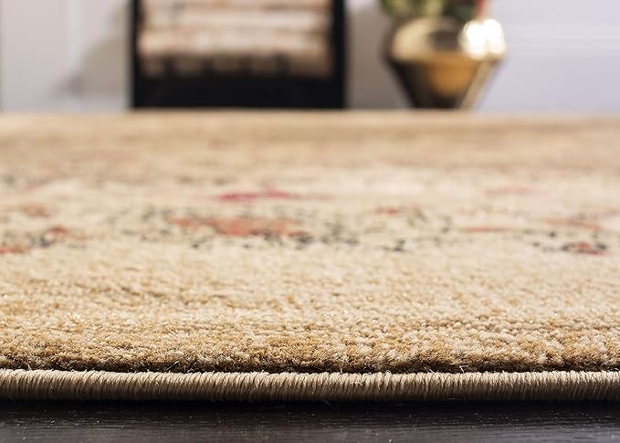 SAFAVIEH Lyndhurst Collection Runner Rug - 2'3" x 8', Beige & Multi, Traditional Paisley Design, Non-Shedding & Easy Care, Ideal for High Traffic Areas in Living Room, Bedroom (LNH224A)