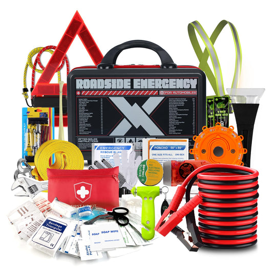 KITGO Roadside Emergency Car Kit (137Piece), with Jumper Cable - Image 1