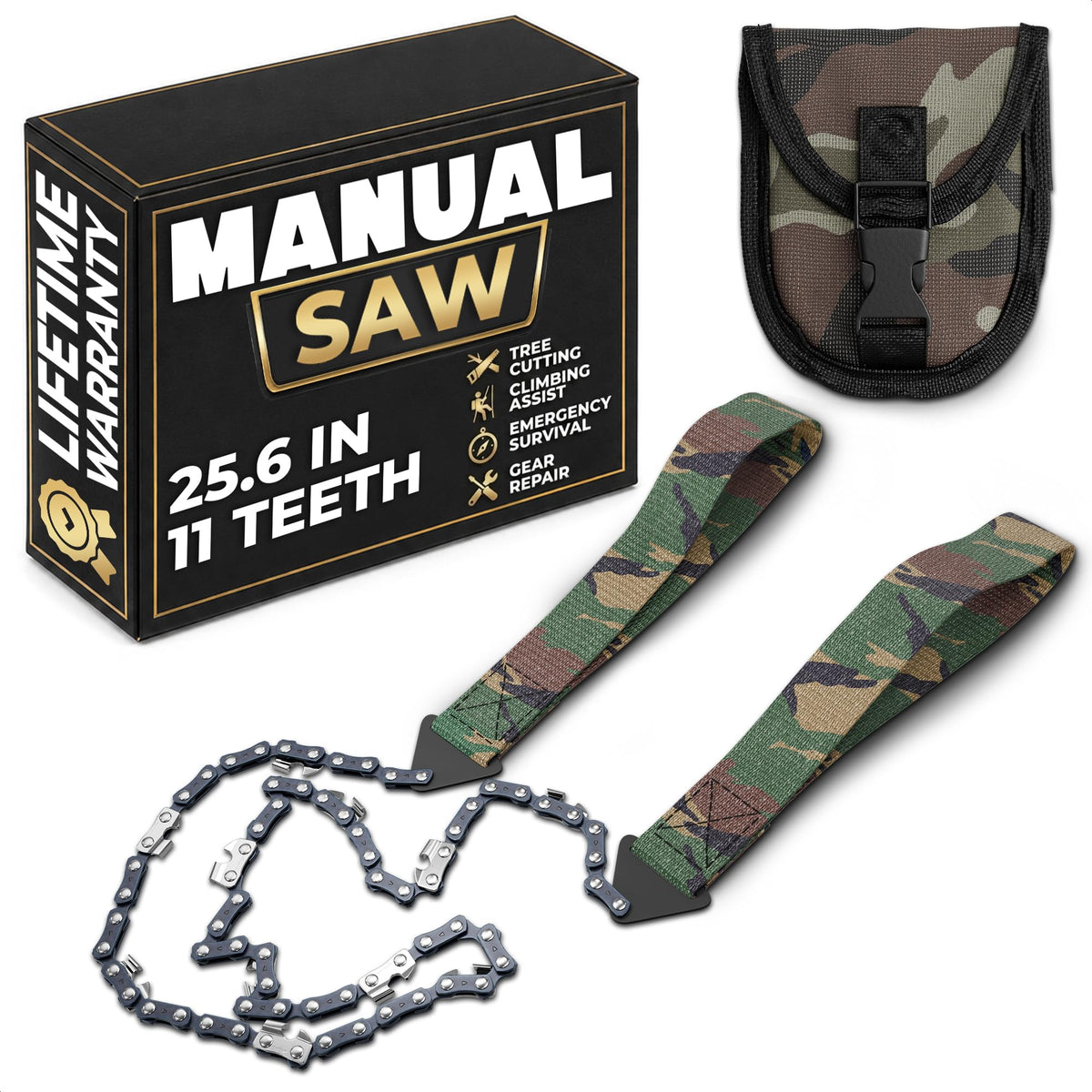 High Limb Rope Saw for Trees, 25.5" Cable Saw with 11 Teeth - Image 1