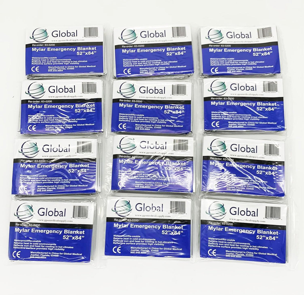 Emergency Mylar Thermal Blankets - 12 Pack | Survival - Image 1
