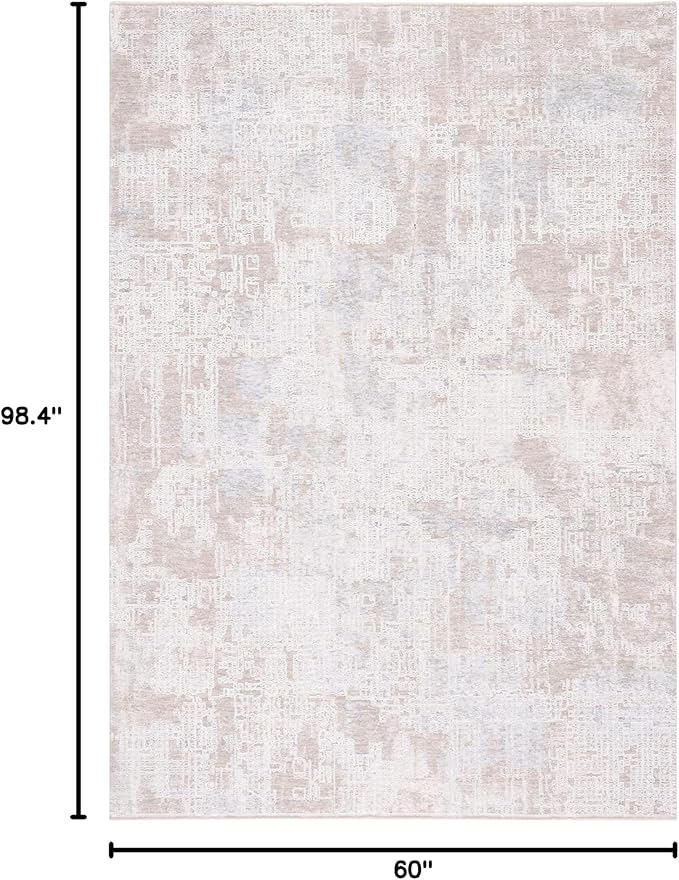 SAFAVIEH Marmara Collection Area Rug - 5' x 8'2", Grey & Beige Blue, Modern Design, Non-Shedding & Easy Care, Ideal for High Traffic Areas in Living Room, Bedroom (MRM314F)