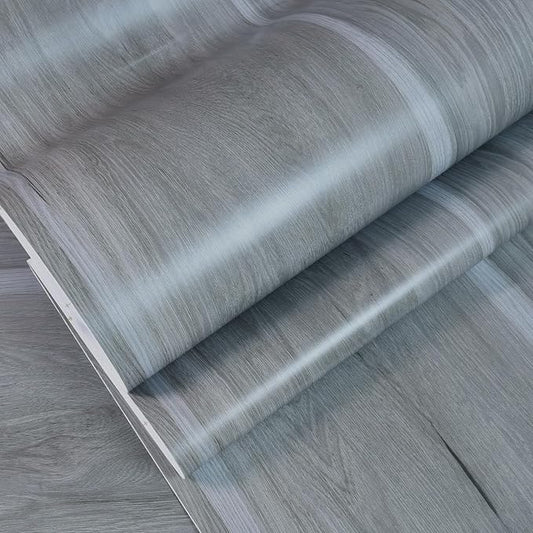 BOMENG Wood Grain Contact Paper Grey Wood Look Wallpaper Peel and Stick Countertop Covers with Air Guide Slot Design 16x118inch Kitchen Cabinet Wallpaper Cabinet Vinyl Wrap Natural Wood Stickers Paper