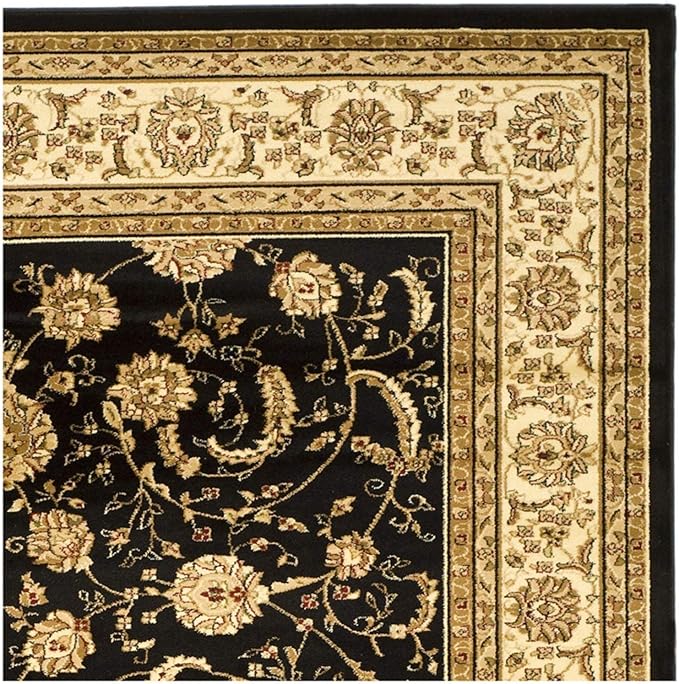SAFAVIEH Lyndhurst Collection Accent Rug - 4' x 6', Black & Ivory, Traditional Oriental Design, Non-Shedding & Easy Care, Ideal for High Traffic Areas in Entryway, Living Room, Bedroom (LNH219A)