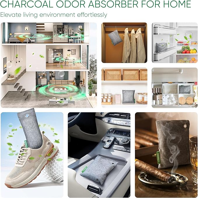 Charcoal Odor Absorber – 2-Year Reusable, Zero Waste