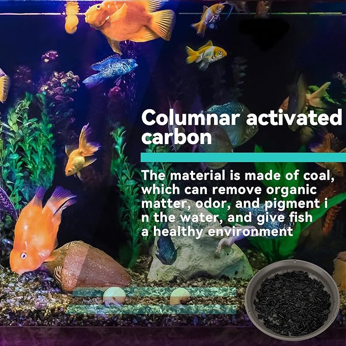 Sukh Activated Carbon Pellets - Activated Charcoal Bulk Carbon for Aquarium Charcoal Pellets for Waterbox Aquariums Pond Fish Tank (2.7, Pounds)